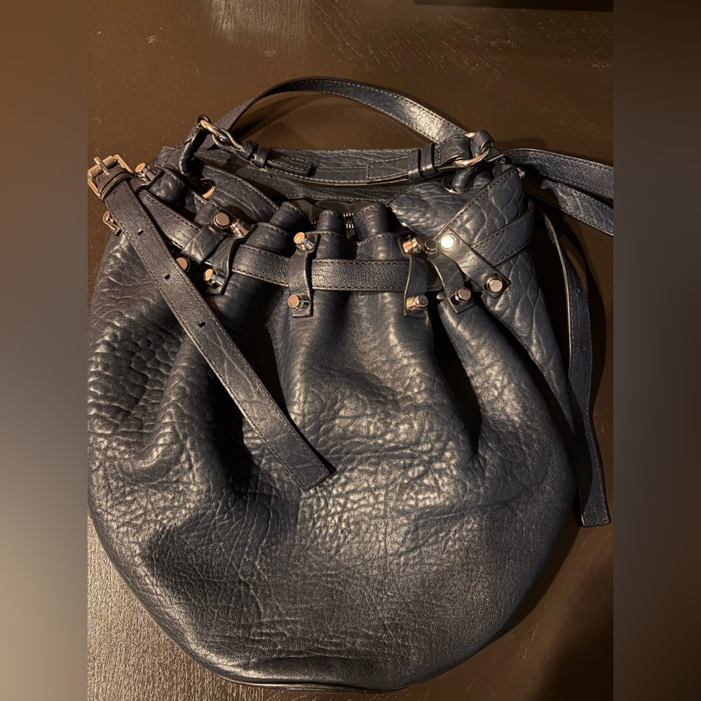 Alexander Wang Diego Bucket Bag in Navy